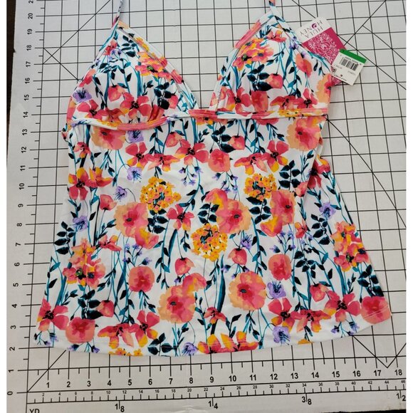NWT Hula Honey S Such a Fleury Printed Poppy Tankini Swim Top #88120 - Picture 4 of 5